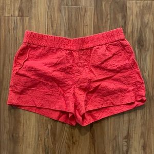 J. Crew Red Pull on Shorts